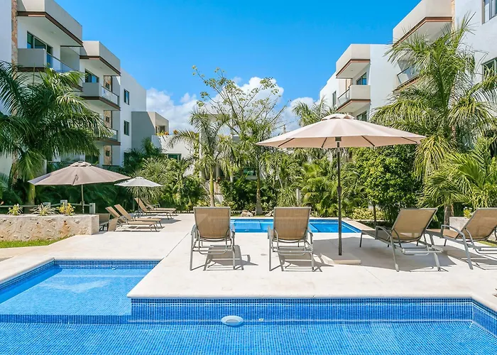 New In Residential Area With Amenities & 24hr Security Apartment Playa del Carmen